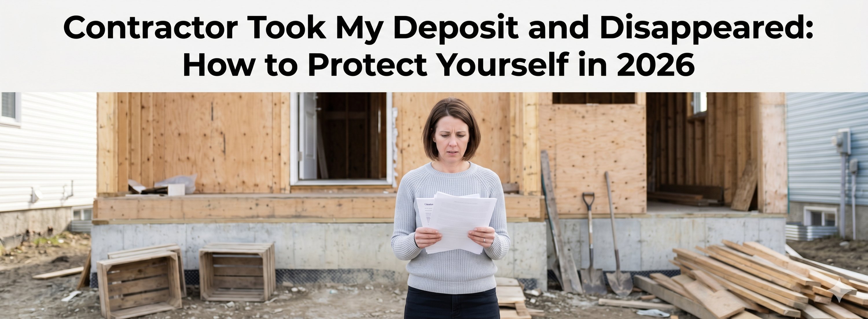 Contractor Took My Deposit and Disappeared: How to Protect Yourself in 2026